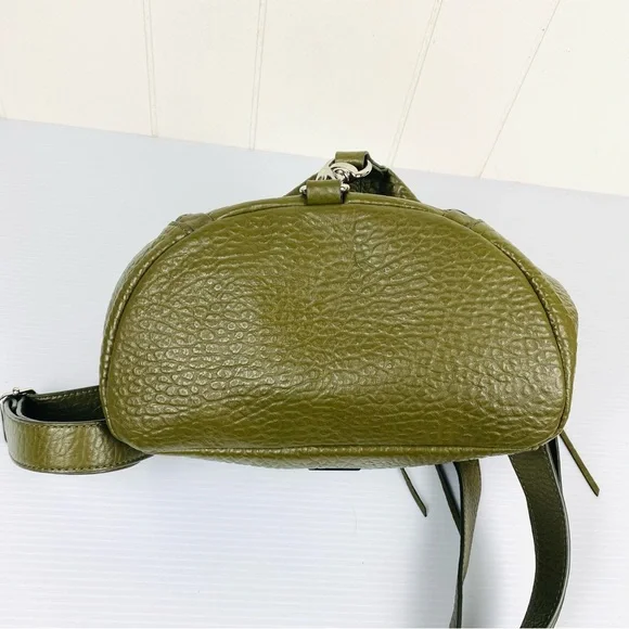 NEW Rebecca Minkoff Julian Backpack Olive Green Bubbled Lamb Leather - Picture 11 of 13